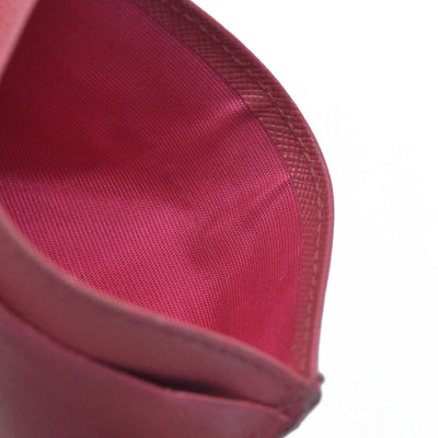CONSIGNMENT Prada Prada Pink Saffiano Metal Leather Logo Card Holder