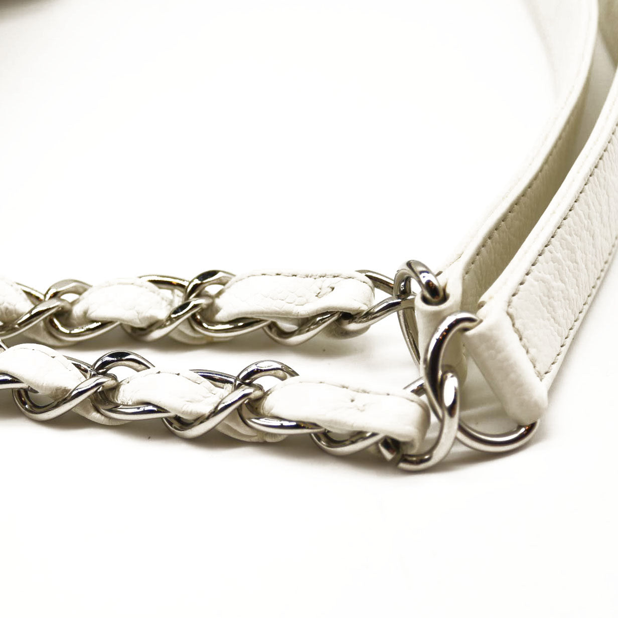 CHANEL Caviar Grand Shopping Tote GST White