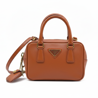 $750 Prada Saffiano Lux Mini Crossbody Bag