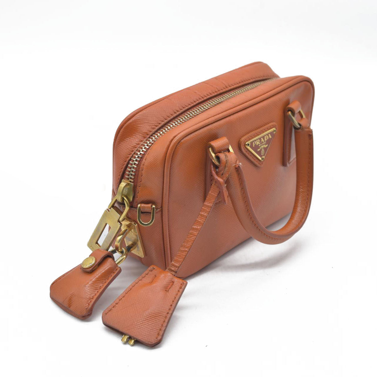 $750 Prada Saffiano Lux Mini Crossbody Bag