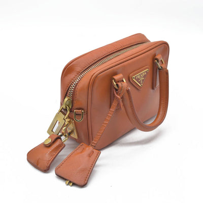 $750 Prada Saffiano Lux Mini Crossbody Bag