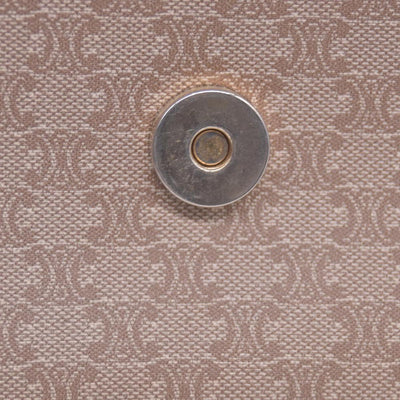 CELINE C Macadam Canvas Flap Shoulder Bag Chain Strap Tan CONSIGNMENT 10021189