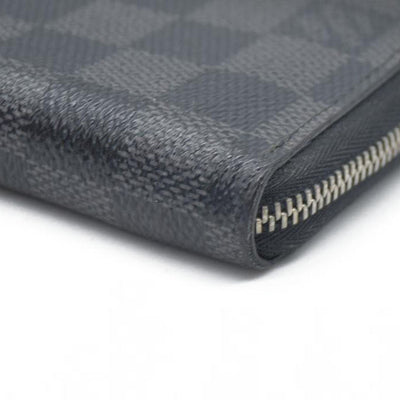 Louis Vuitton Damier Graphite Zippy Zip Coin Purse Wallet Black MI4101