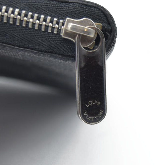 Louis Vuitton Damier Graphite Zippy Zip Coin Purse Wallet Black MI4101