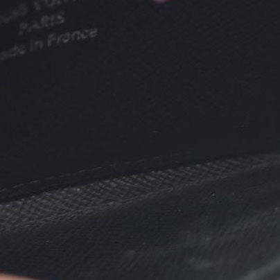 Louis Vuitton Damier Graphite Zippy Zip Coin Purse Wallet Black MI4101