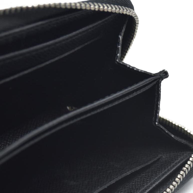 Louis Vuitton Damier Graphite Zippy Zip Coin Purse Wallet Black MI4101