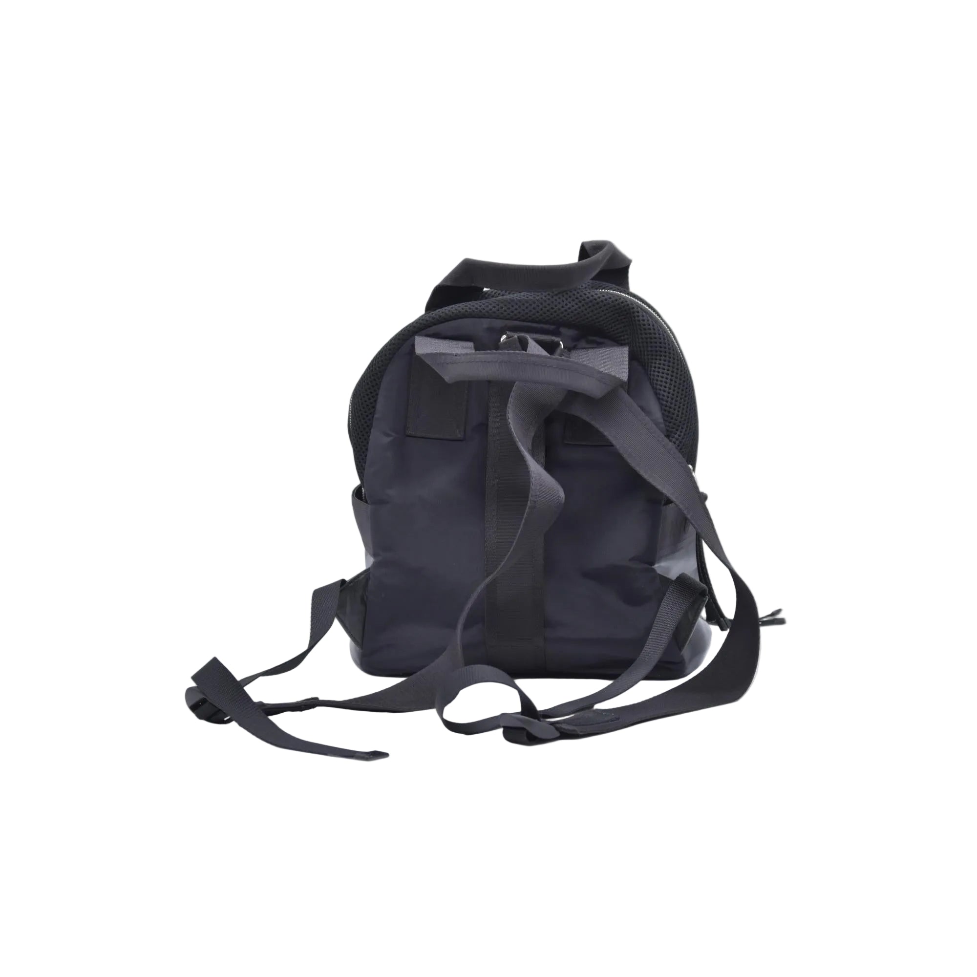 $1950 MIU MIU Leather Trimmed Matelasse Crystal Embellished Nylon Backpack