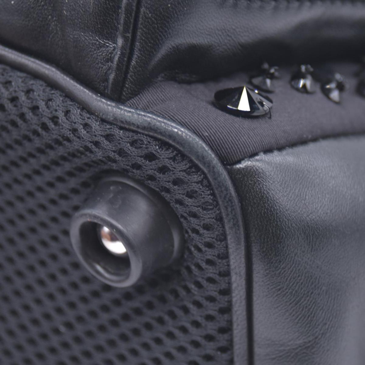 $1950 MIU MIU Leather Trimmed Matelasse Crystal Embellished Nylon Backpack
