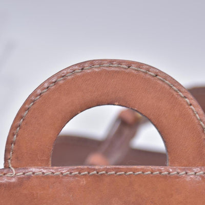 CELINE Macadam Coated Canvas Ring Circle Logo Crossbody Bag Brown CONSIGNMENT 10021238