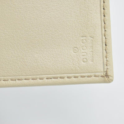 $490 Gucci CONSIGNMENT Beige/Brown GG Canvas and Leather Interlocking G French Wallet