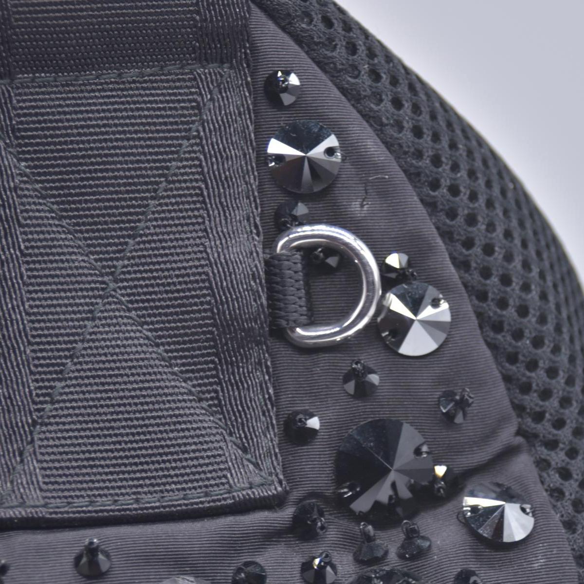 $1950 MIU MIU Leather Trimmed Matelasse Crystal Embellished Nylon Backpack