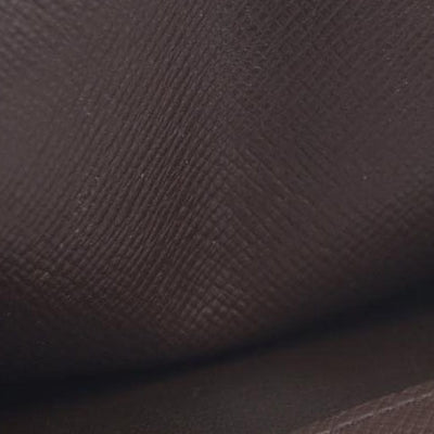 Louis Vuitton Damier Porte Monnaie Plat Coin Purse Wallet Brown MI1014