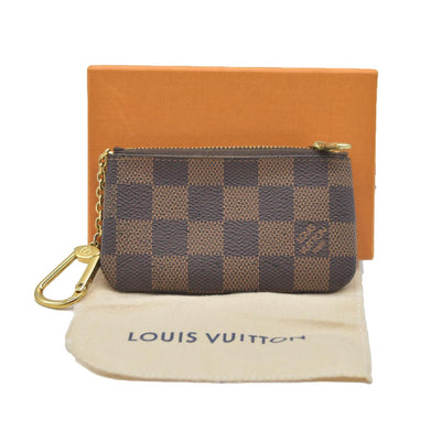 Louis Vuitton Damier Pochette Cles Wallet Coin Purse Brown