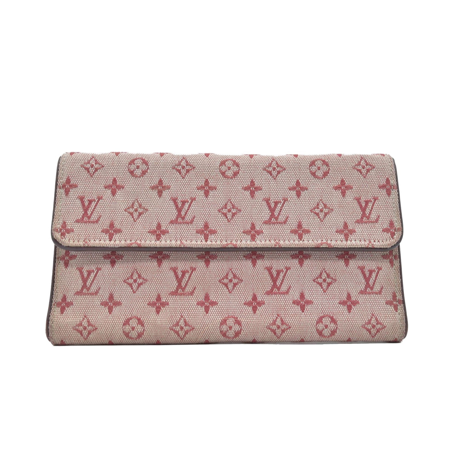 LOUIS VUITTON 2002 Mini Monogram Porte Tresor International Wallet Cherry CA0072