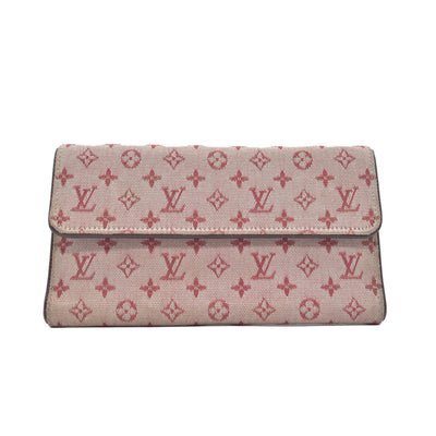 LOUIS VUITTON 2002 Mini Monogram Porte Tresor International Wallet Cherry CA0072