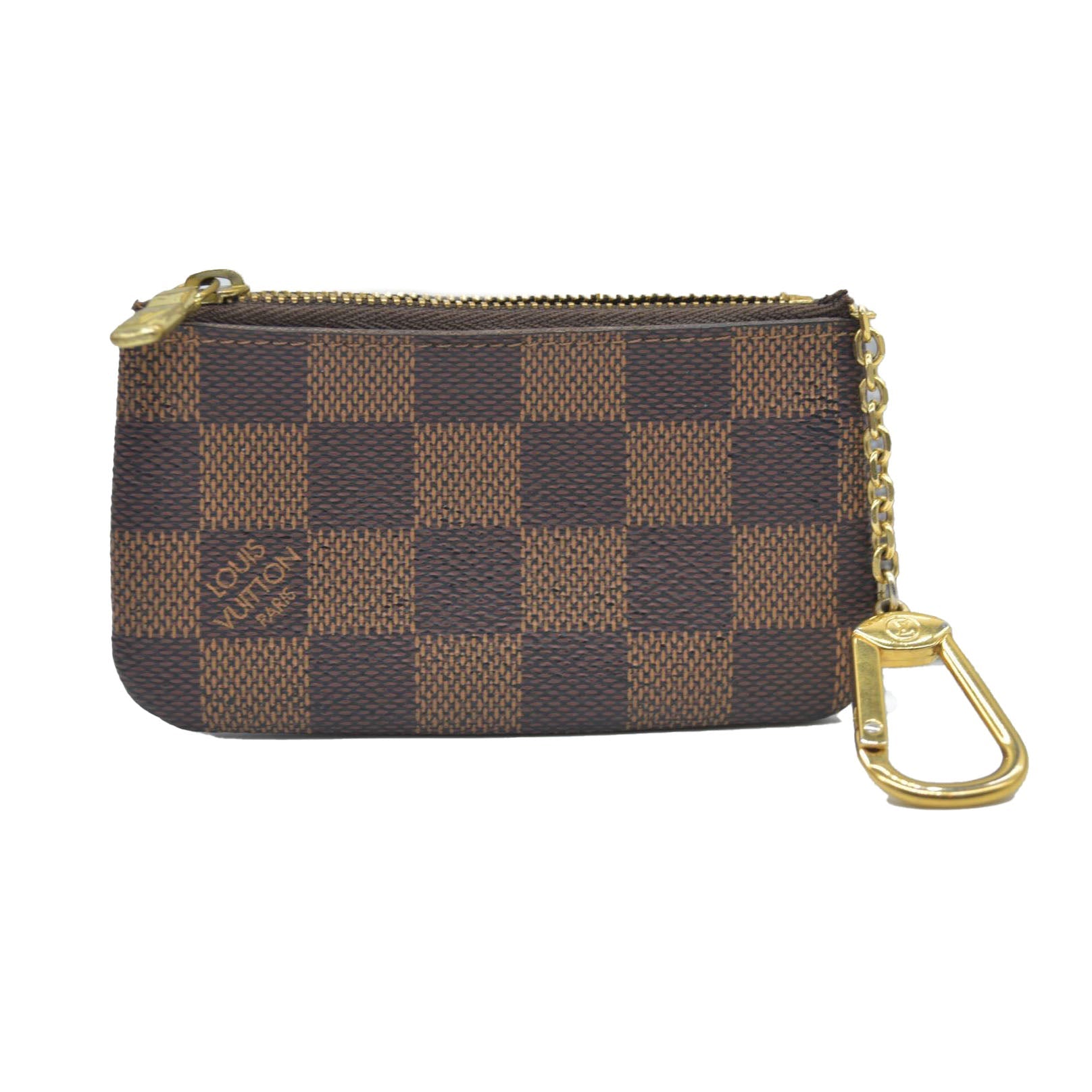 Louis Vuitton Damier Pochette Cles Wallet Coin Purse Brown