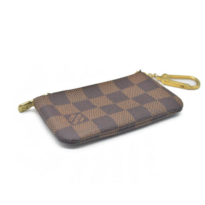 Louis Vuitton Damier Pochette Cles Wallet Coin Purse Brown