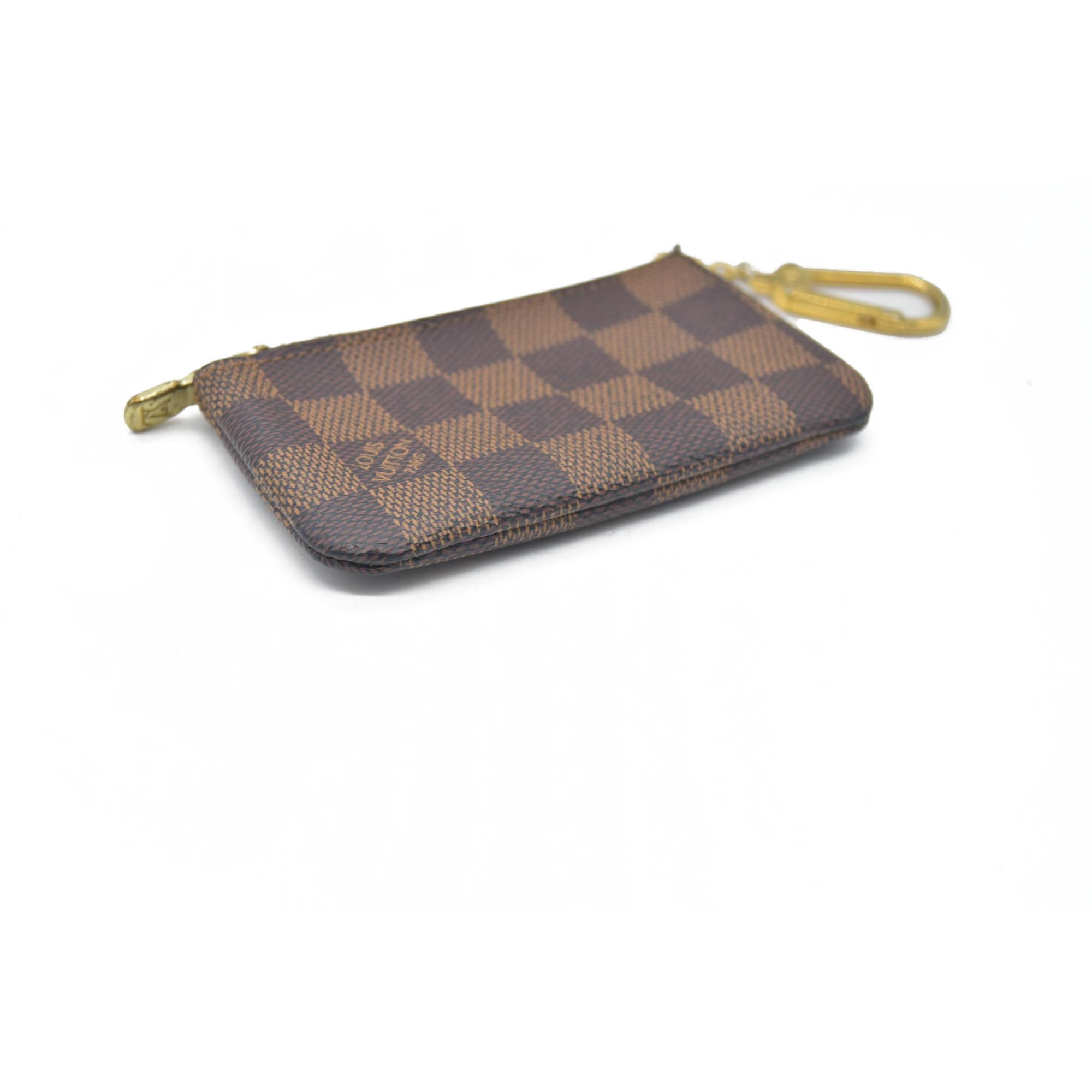 Louis Vuitton Damier Pochette Cles Wallet Coin Purse Brown