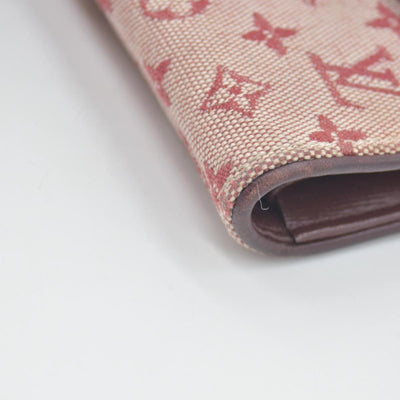 LOUIS VUITTON 2002 Mini Monogram Porte Tresor International Wallet Cherry CA0072
