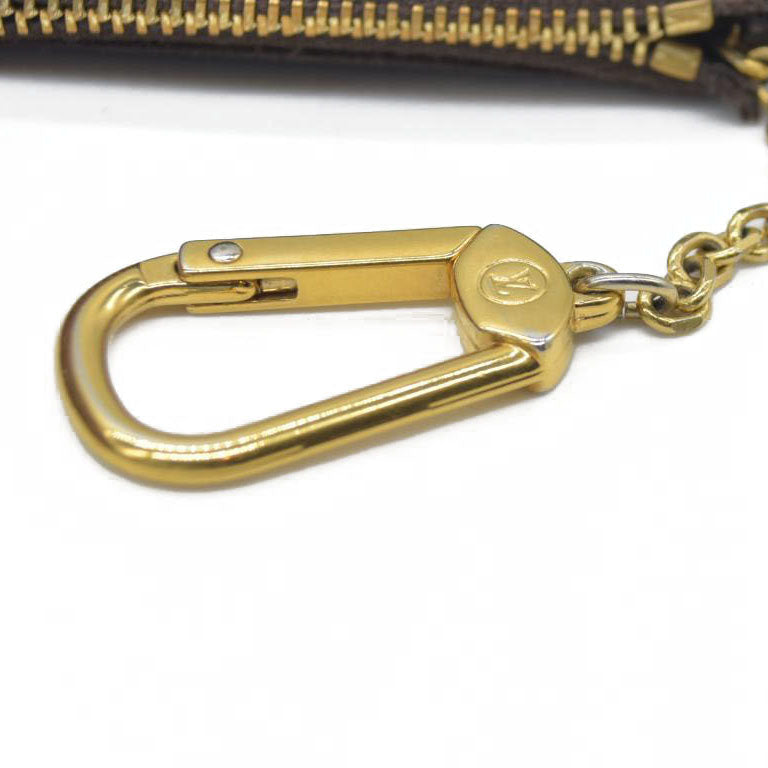 Louis Vuitton Damier Pochette Cles Wallet Coin Purse Brown