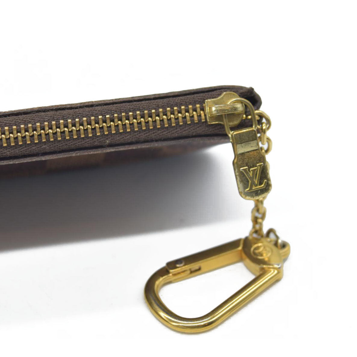 Louis Vuitton Damier Pochette Cles Wallet Coin Purse Brown