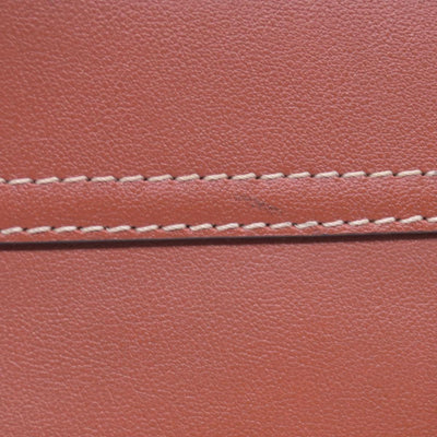 $980 YVES SAINT LAURENT Calfskin Cutout Y Monogram Flap Shoulder Bag Terracotta CONSIGNMENT 10021247