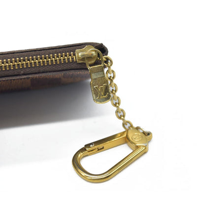 Louis Vuitton Damier Pochette Cles Wallet Coin Purse Brown