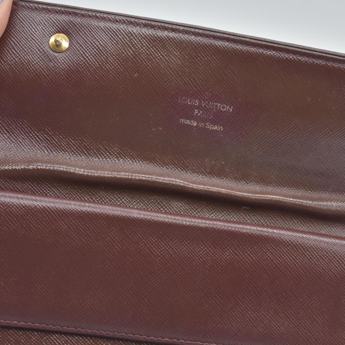 LOUIS VUITTON 2002 Mini Monogram Porte Tresor International Wallet Cherry CA0072