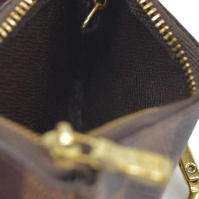 Louis Vuitton Damier Pochette Cles Wallet Coin Purse Brown