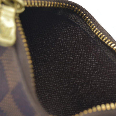 Louis Vuitton Damier Pochette Cles Wallet Coin Purse Brown