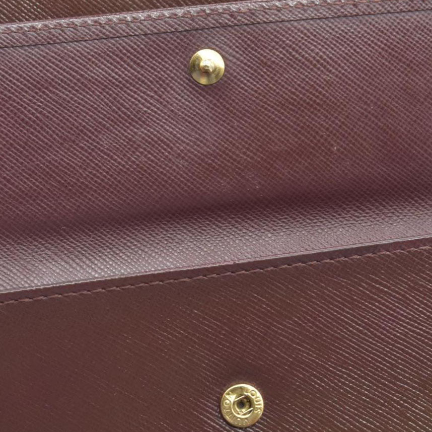 LOUIS VUITTON 2002 Mini Monogram Porte Tresor International Wallet Cherry CA0072