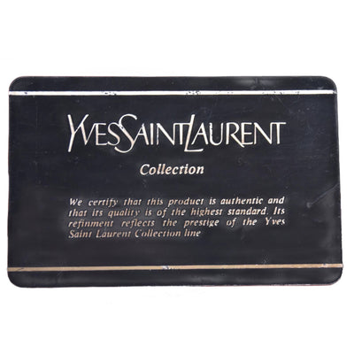 $980 YVES SAINT LAURENT Calfskin Cutout Y Monogram Flap Shoulder Bag Terracotta CONSIGNMENT 10021247