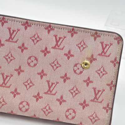 LOUIS VUITTON 2002 Mini Monogram Porte Tresor International Wallet Cherry CA0072