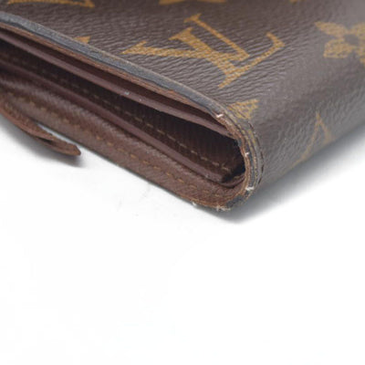 Louis Vuitton Monogram Portefeuille Victorine Trifold Wallet Brown