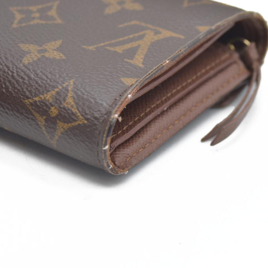 Louis Vuitton Monogram Portefeuille Victorine Trifold Wallet Brown