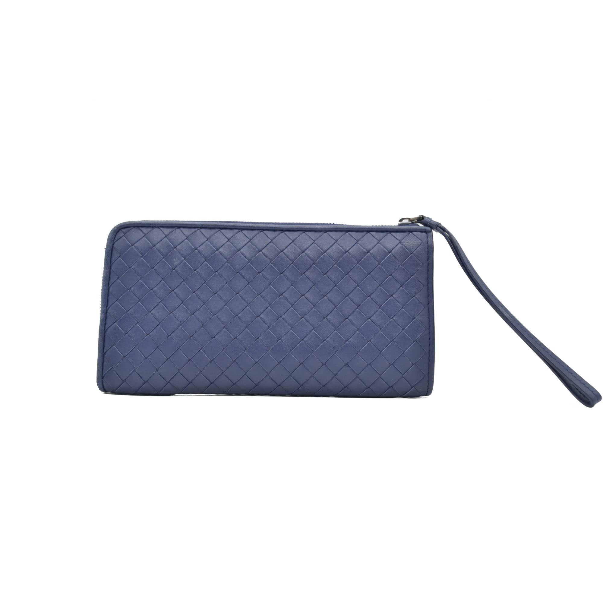 $1050 Bottega Veneta L Shaped Wristlet Intrecciato Long Wallet