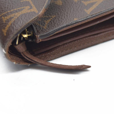 Louis Vuitton Monogram Portefeuille Victorine Trifold Wallet Brown