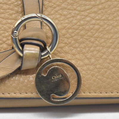 $495 Chloe Alphabet Leather Bifold Long Wallet