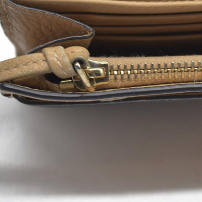 $495 Chloe Alphabet Leather Bifold Long Wallet