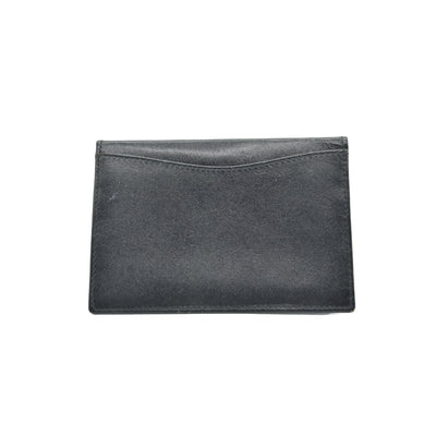 $450 CHRISTIAN DIOR Grained Calfskin Logo Card Case Black
