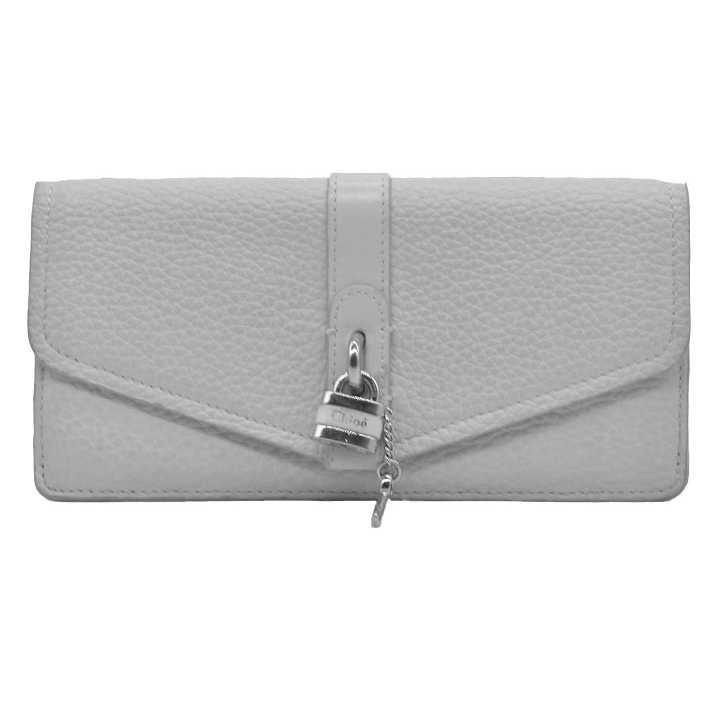 $495 Chloe Aby Padlock Leather Bifold Long Wallet