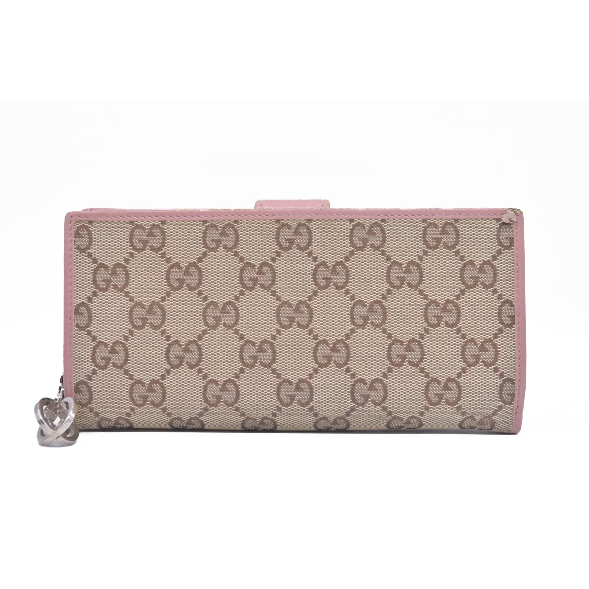 Gucci Gucci Beige/Brown GG Canvas And Leather Interlocking G Long Wallet CONSIGNMENT