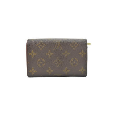 $560 Louis Vuitton Monogram Porte Monnaie Billets Tresor Bifold Wallet CA0060
