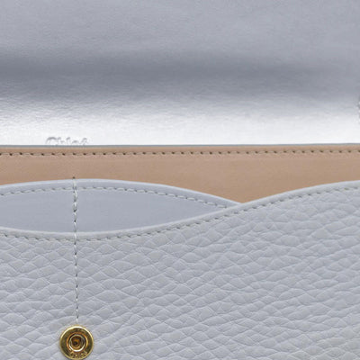 $495 Chloe Aby Padlock Leather Bifold Long Wallet