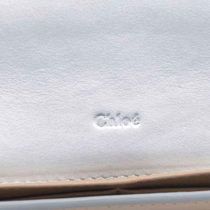 $495 Chloe Aby Padlock Leather Bifold Long Wallet