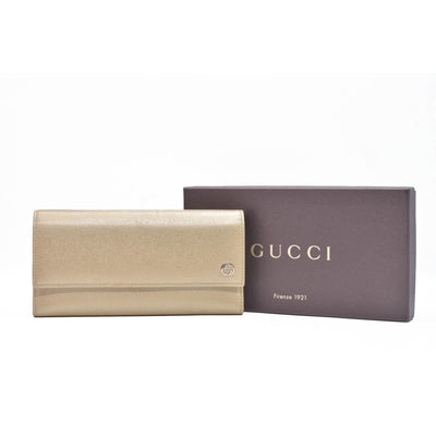 Gucci  Interlocking G Logo Leather Bifold Wallet CONSIGNMENT