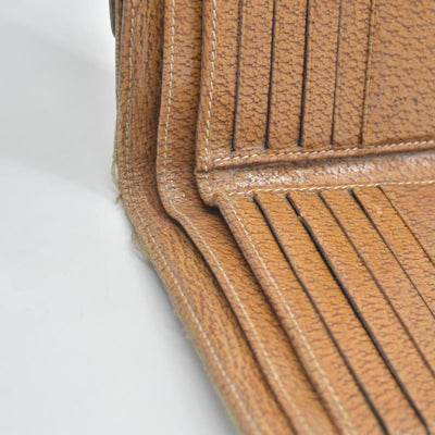 Gucci Gucci Beige/Brown GG Canvas Nailhead Compact Wallet