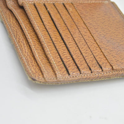 Gucci Gucci Beige/Brown GG Canvas Nailhead Compact Wallet