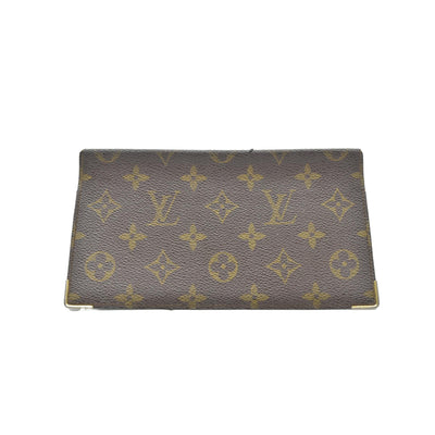 $720 1983 Vintage Louis Vuitton Monogram Long Bifold Wallet Brown 834