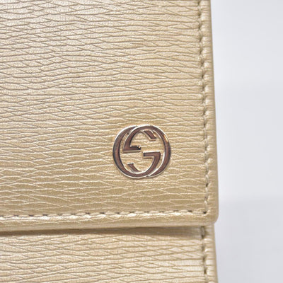 Gucci  Interlocking G Logo Leather Bifold Wallet CONSIGNMENT